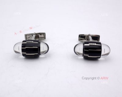 High Quality Fake Mont Blanc Cufflinks Black Mystery